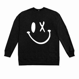 Black Smiley Face Sweatshirt